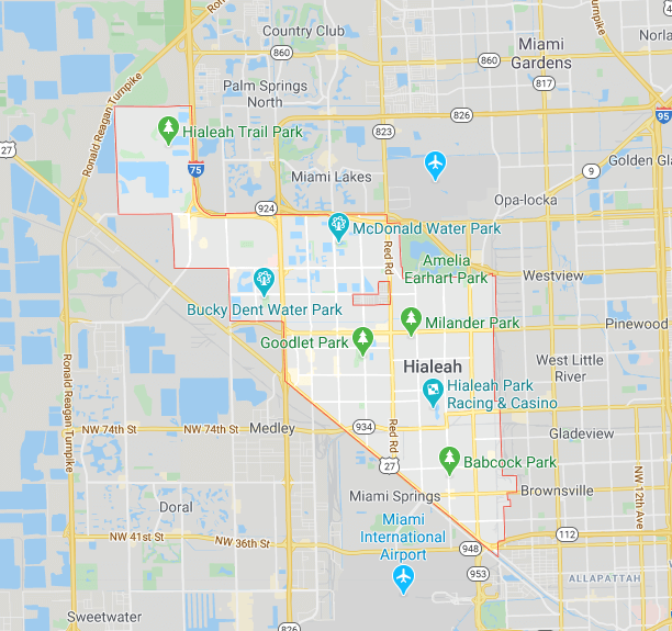 Hialeah Map Boundaries
