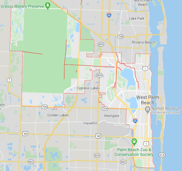 West Palm Beach Map